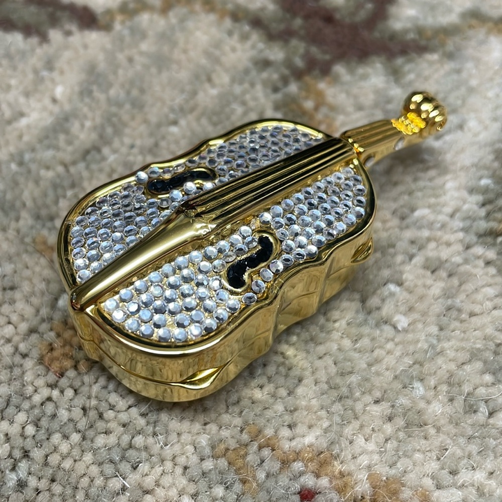 Judith Leiber crystal violin